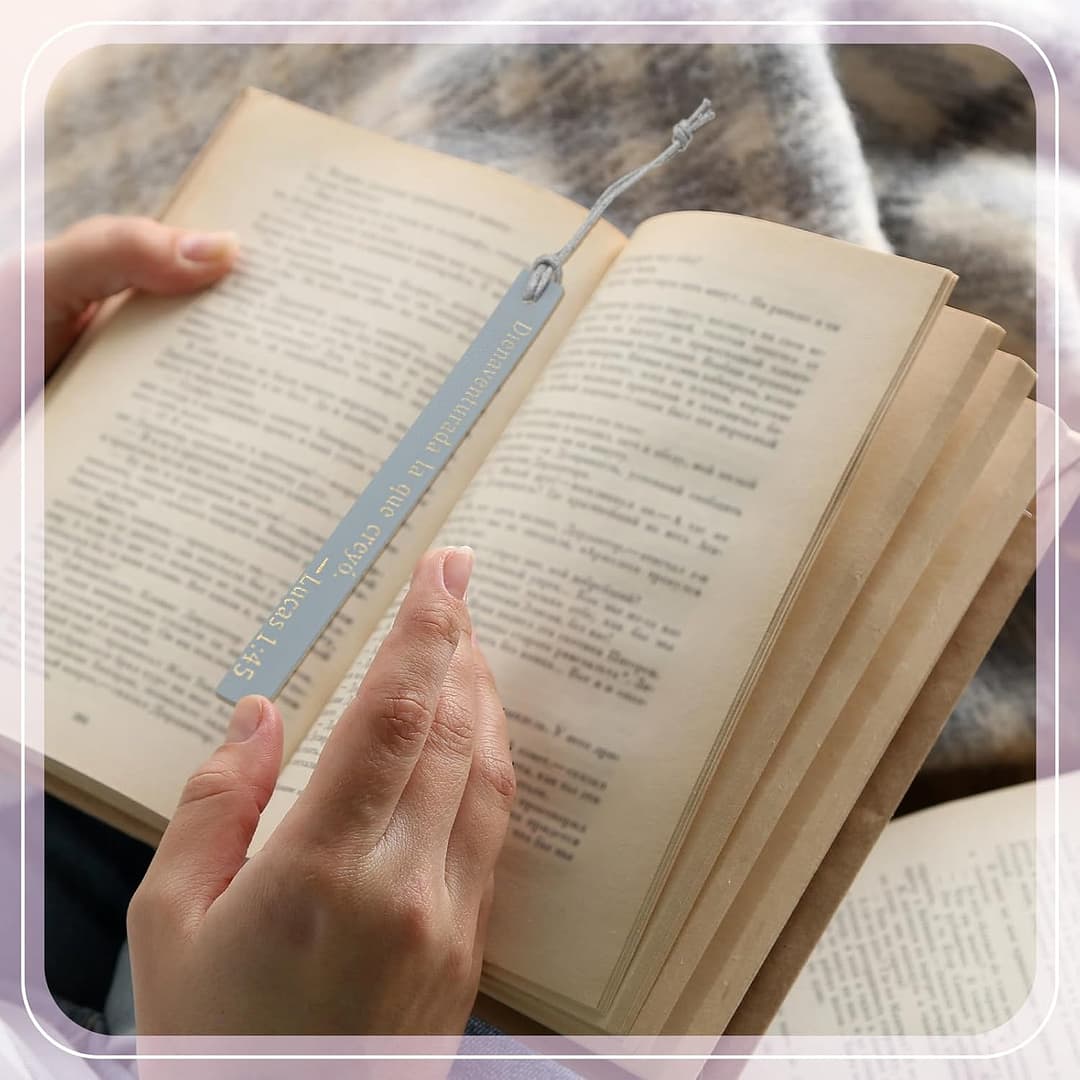 Separador de Libro en Cuero con Verso Bíblico - Image 3