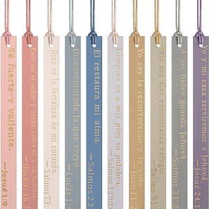 Separador de Libro en Cuero con Verso Bíblico