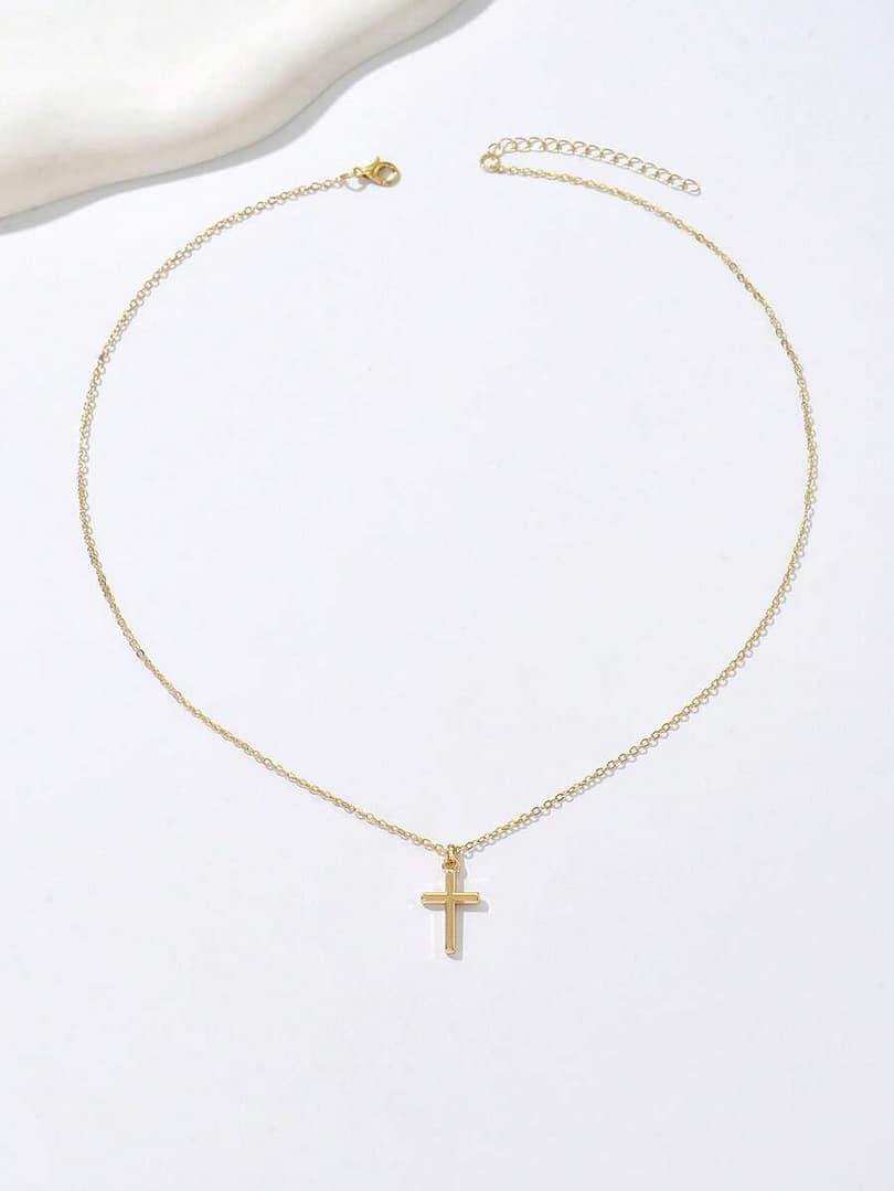 Collar de Cruz – Dorado - Image 3